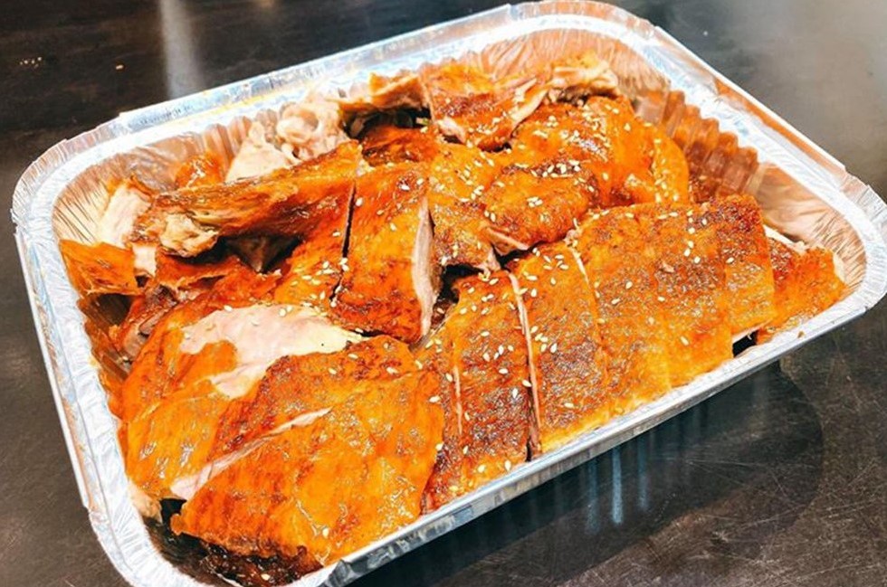 Khay nhôm đựng vịt nguyên con