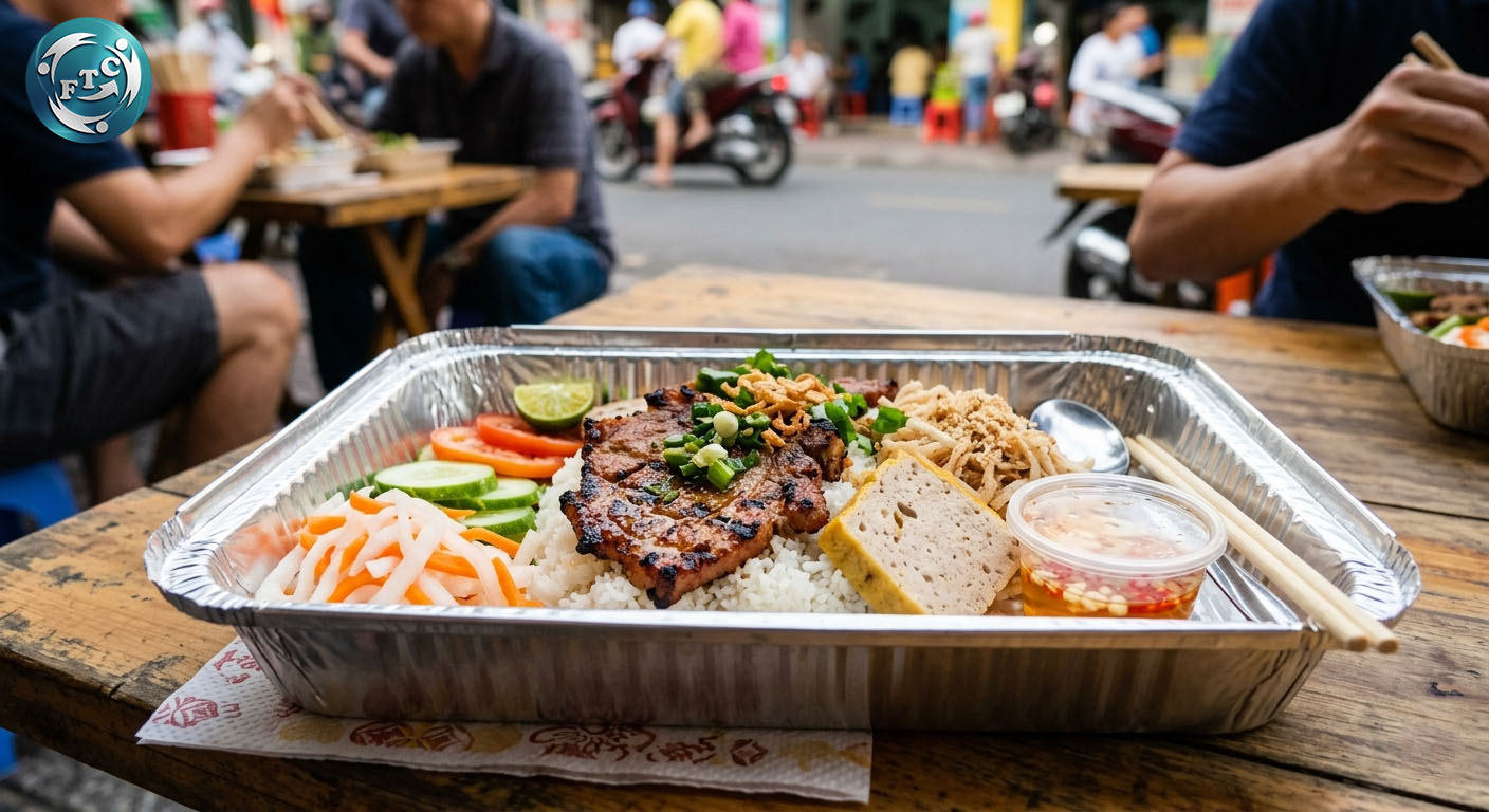 Hộp giấy bạc đựng cơm tấm