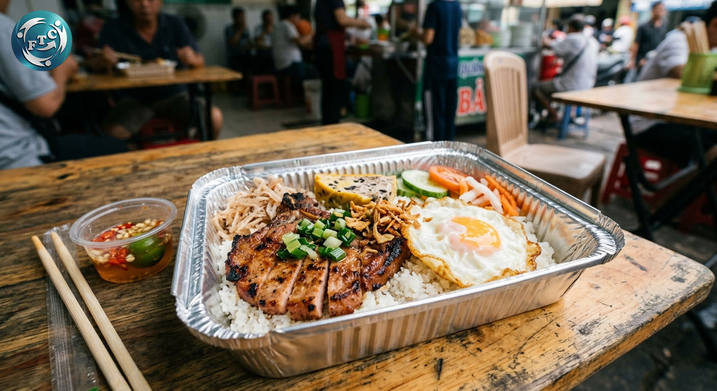 Hộp giấy bạc đựng cơm tấm