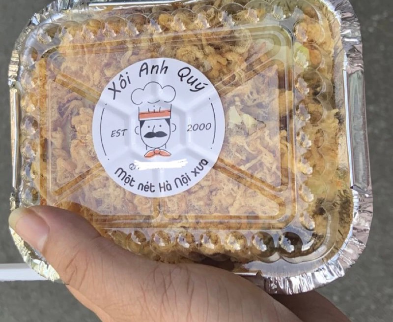 Hộp giấy bạc đựng xôi