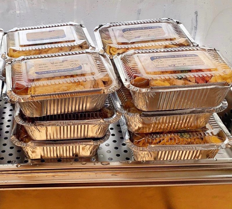 Hộp giấy bạc đựng xôi