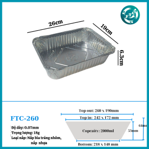 Hộp đựng thực phẩm 2000ml