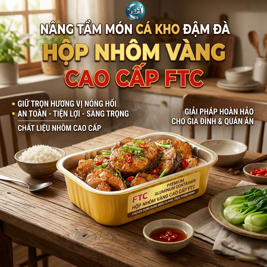 Khay nhôm đựng cá kho