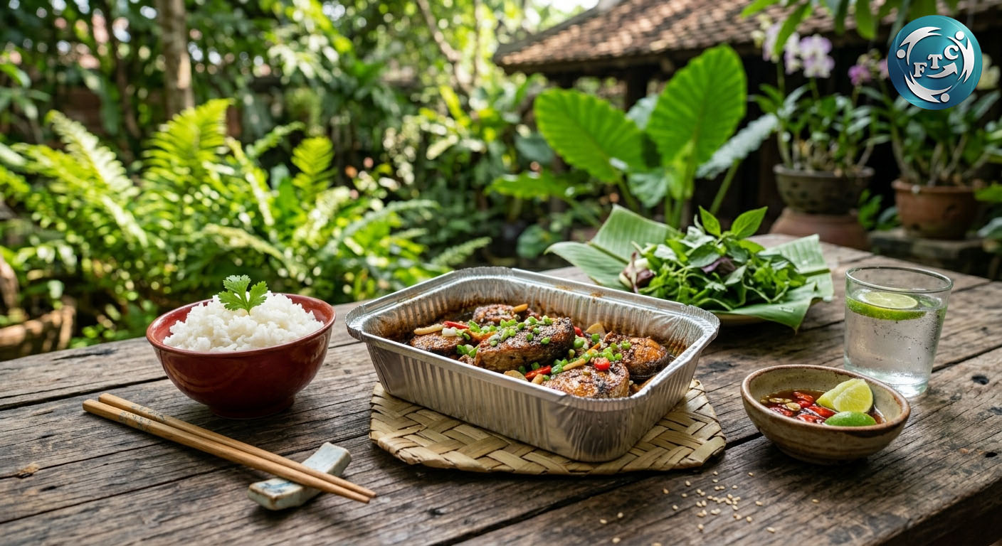 Khay nhôm đựng cá kho