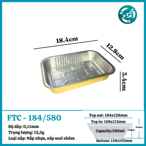 Hộp nhôm cao cấp 580ml
