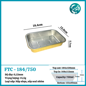 Hộp nhôm cao cấp 750ml