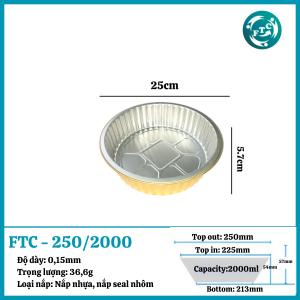 Hộp nhôm cao cấp 2000ml