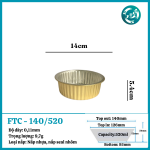 Hộp nhôm cao cấp 520ml