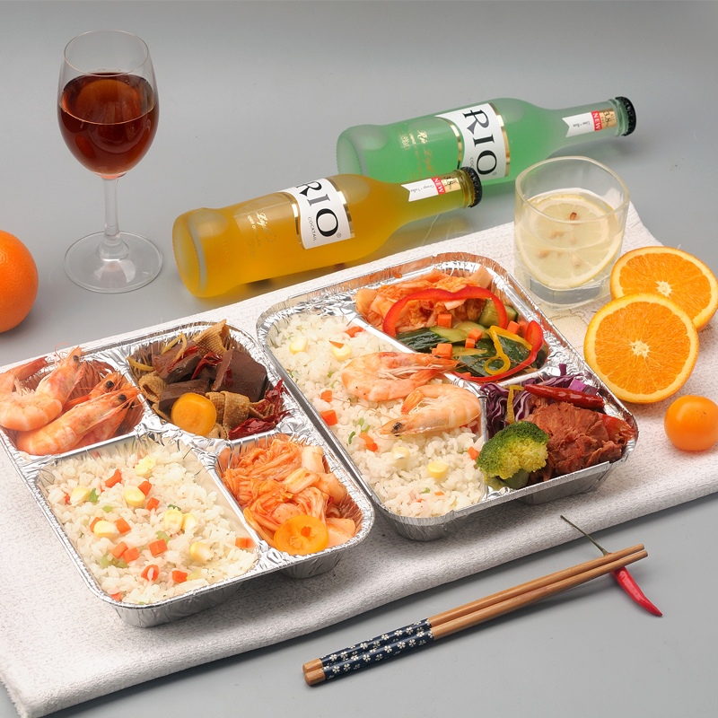 Khay nhôm đựng cơm văn phòng