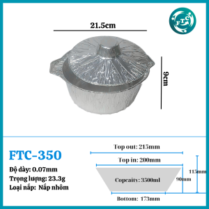 Hộp đựng thực phẩm 3500ml